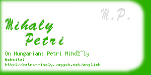 mihaly petri business card